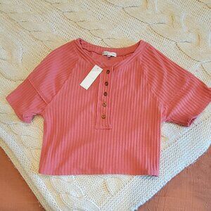 Fitz + Eddie Soft Button Crop